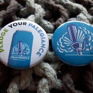 RARE Steam Whistle Pale Ale Pins Lot of 2